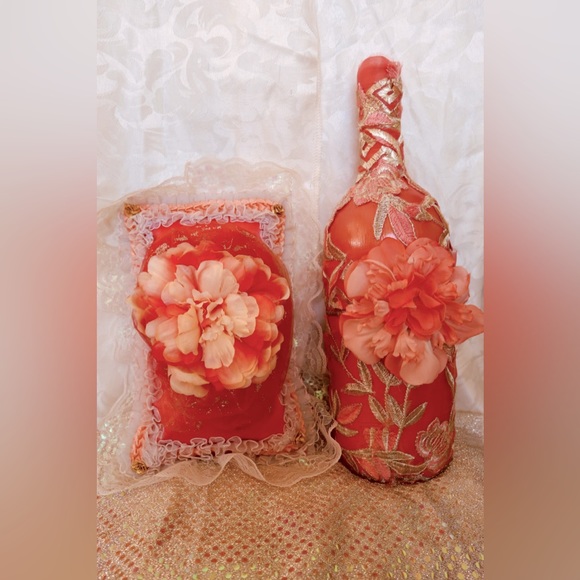 Hand Crafted Glass Bottle&Pillow Set Summer Dreaming In All Seasons - Picture 3 of 10